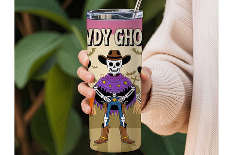 Howdy Ghouls 20oz Tumbler Wrap Sublimation DesignSVG 