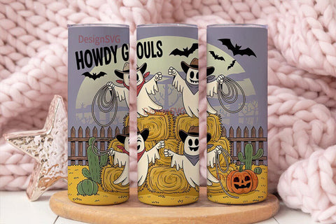 Howdy Ghouls 20oz Tumbler Wrap Sublimation DesignSVG 