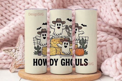 Howdy Ghouls 20oz Tumbler Wrap Sublimation DesignSVG 