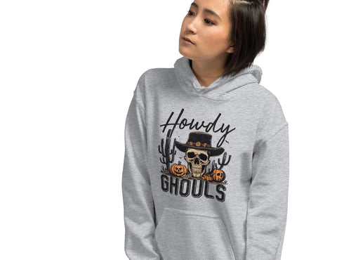 Howdy Ghouls Edgy Country Halloween Hoodie Physical Crafting After Dark 