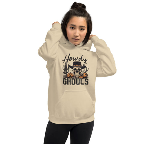 Howdy Ghouls Edgy Country Halloween Hoodie Physical Crafting After Dark Sand S 