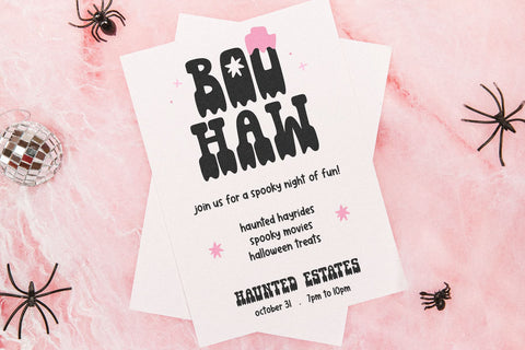 Howdy Ghouls - Western Halloween Font Font KA Designs 