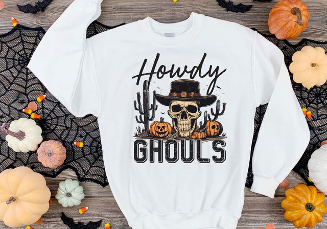 Howdy Ghouls Western Halloween PNG | Spooky Cowboy Design | Halloween Western Typography Sublimation Print Perfect Design Shop 