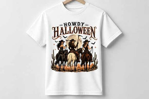 Howdy Halloween PNG Western Cowgirl Digital Download SVG BillahCrafts 