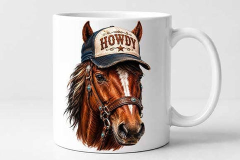 Howdy Horse PNG | Western Horse Sublimation Digital Download SVG BillahCrafts 