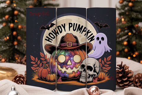 Howdy Pumpkin 20oz Tumbler Wrap Sublimation DesignSVG 