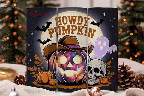 Howdy Pumpkin 20oz Tumbler Wrap Sublimation DesignSVG 