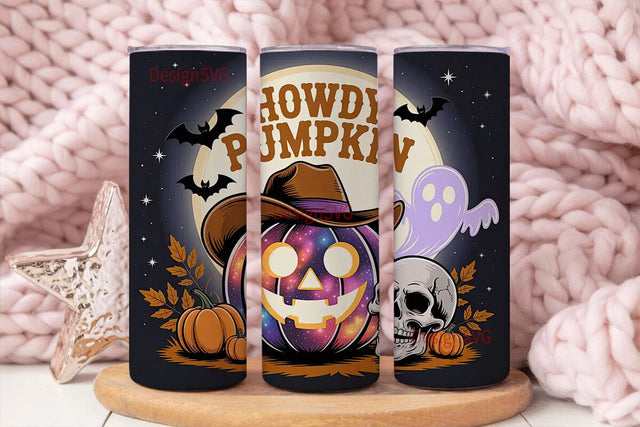 Howdy Pumpkin 20oz Tumbler Wrap Sublimation DesignSVG 