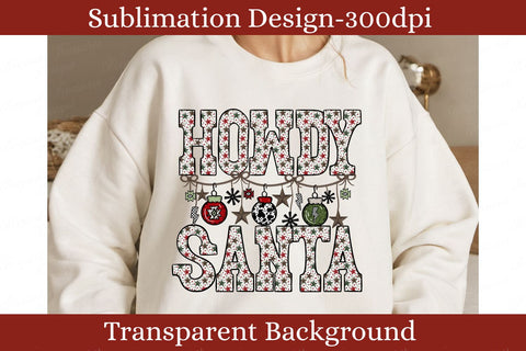 Howdy Santa PNG, Western Christmas Holiday Sublimation Design, Rustic Xmas Digital Download Sublimation Keepsake Treasures Designs LLC. 