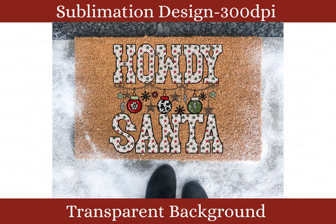 Howdy Santa PNG, Western Christmas Holiday Sublimation Design, Rustic Xmas Digital Download Sublimation Keepsake Treasures Designs LLC. 