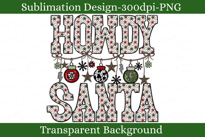 Howdy Santa PNG, Western Christmas Holiday Sublimation Design, Rustic Xmas Digital Download Sublimation Keepsake Treasures Designs LLC. 