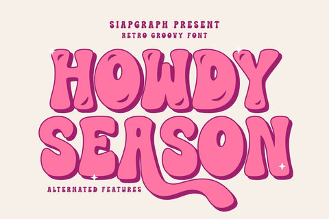 Howdy Season - Fun Retro Groovy Font Font Masyafi Studio 