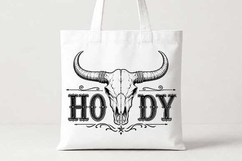 Howdy Skull PNG | Western Longhorn Skull Sublimation PNG SVG BillahCrafts 