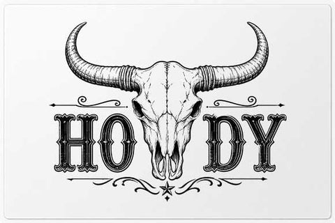 Howdy Skull PNG | Western Longhorn Skull Sublimation PNG SVG BillahCrafts 