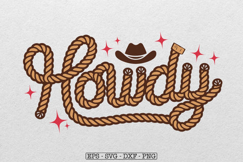 Howdy SVG, Solid and Distressed Svg Files, Funny Western Svg SVG DesignDestine 