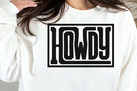 Howdy SVG, Solid and Distressed Svg Files, Funny Western Svg SVG DesignDestine 