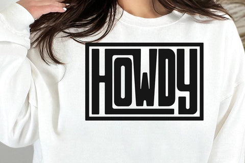 Howdy SVG, Solid and Distressed Svg Files, Funny Western Svg SVG DesignDestine 