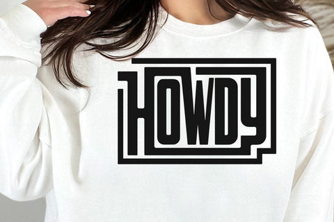 Howdy SVG, Solid and Distressed Svg Files, Funny Western Svg SVG DesignDestine 