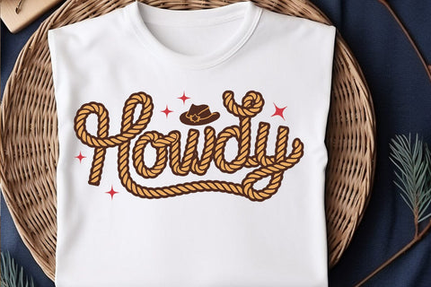 Howdy SVG, Solid and Distressed Svg Files, Funny Western Svg SVG DesignDestine 