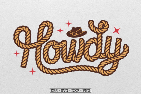 Howdy SVG, Solid and Distressed Svg Files, Funny Western Svg SVG DesignDestine 