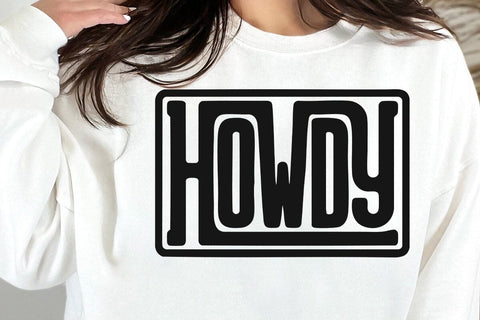 Howdy SVG, Solid and Distressed Svg Files, Funny Western Svg SVG DesignDestine 