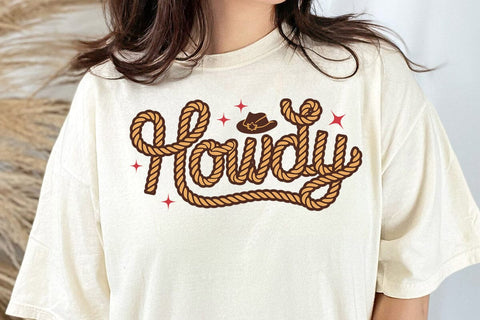 Howdy SVG, Solid and Distressed Svg Files, Funny Western Svg SVG DesignDestine 