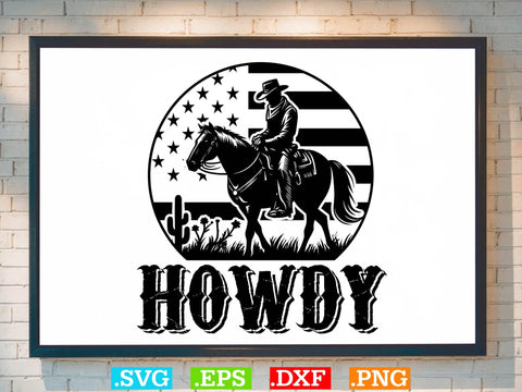 HOWDY T shirt Design ,Desert Cowboys Svg, Western Svg, Cowgirl Svg, Cowboy Ranch silhouette, Desert Cactus Svg SVG Creativeart88 