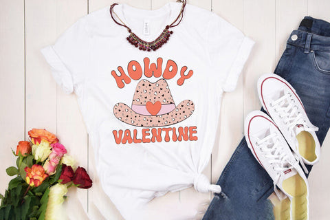Howdy Valentine - Retro Valentines Day Sublimation Sublimation CraftLabSVG 