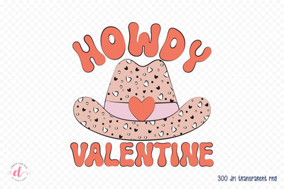 Howdy Valentine - Retro Valentines Day Sublimation Sublimation CraftLabSVG 
