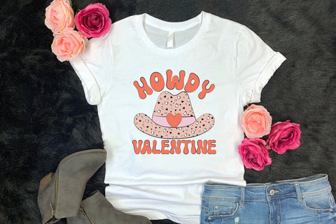 Howdy Valentine - Retro Valentines Day Sublimation Sublimation CraftLabSVG 