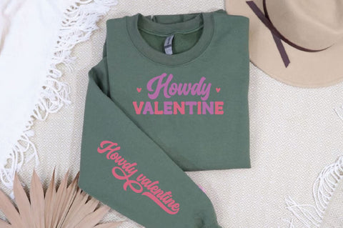 Howdy valentine SVG Design, Valentine's Day Sleeve SVG SVG Regulrcrative 