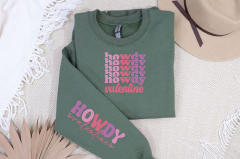 Howdy valentine SVG Design, Valentine's Day Sleeve SVG SVG Regulrcrative 