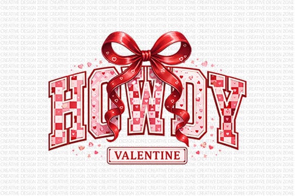Howdy Valentine Western Bow PNG SVG BillahCrafts 