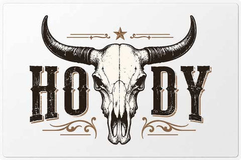 Howdy Western Buffalo Skull Sublimation PNG SVG BillahCrafts 