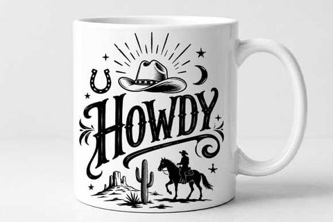 Howdy Western Cowboy Sublimation PNG SVG BillahCrafts 