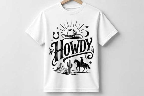 Howdy Western Cowboy Sublimation PNG SVG BillahCrafts 