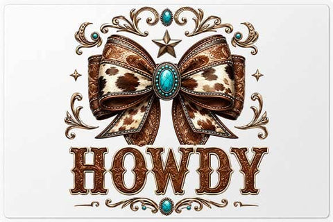 Howdy Western Leopard Bow Cowgirl Sublimation PNG SVG BillahCrafts 