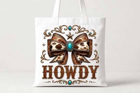 Howdy Western Leopard Bow Cowgirl Sublimation PNG SVG BillahCrafts 
