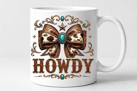 Howdy Western Leopard Bow Cowgirl Sublimation PNG SVG BillahCrafts 