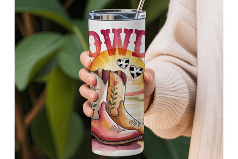 Howdy Western Tumbler Wrap Sublimation DesignSVG 