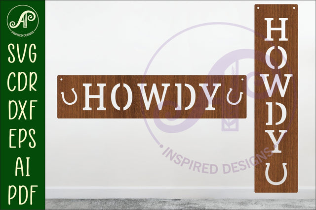 Howdy Word wall art sign, SVG file SVG APInspireddesigns 