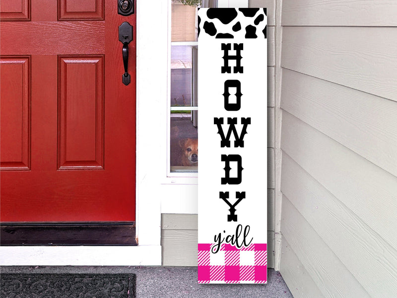 Howdy Y'all Vertical Sign SVG Caffeinated SVGs 