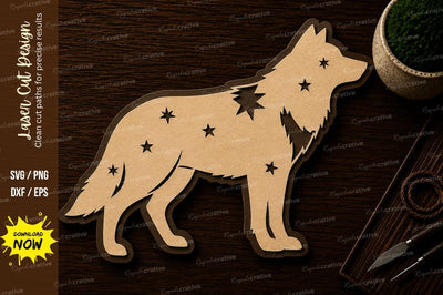 Howling Wolf Moon Laser Cut SVG File SVG Regulrcrative 