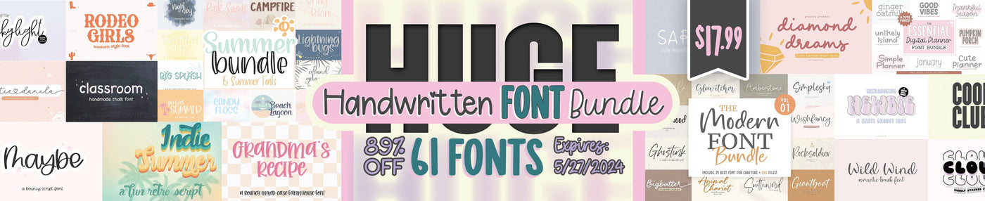 Huge Handwritten Font Bundle
