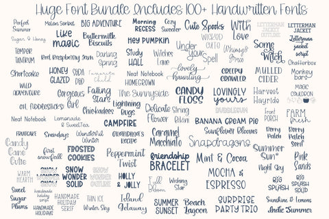 Huge Handwritten Font Bundle for Cricut, Cursive Handwriting Fonts Font Designing Digitals 
