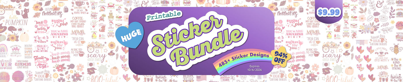 Huge Printable Sticker Bundle [Reg $170] 94% off