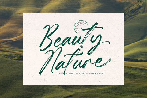 Hugetta Amphals - Elegant Brush Font Font Letterena Studios 