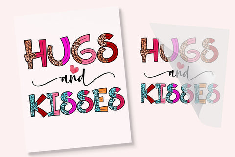 Hugs and Kisses DTF Transfer Physical So Fontsy T-Shirt Iron-On Transfer Shop