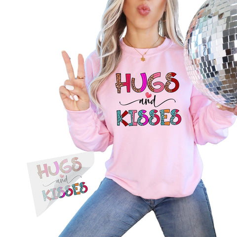 Hugs and Kisses DTF Transfer Physical So Fontsy T-Shirt Iron-On Transfer Shop 4x4