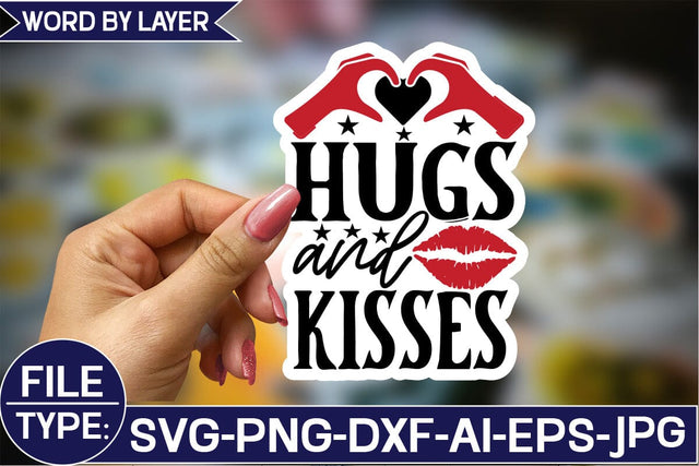 Hugs and Kisses Sticker SVG Design SVG Studio Innate 
